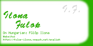 ilona fulop business card